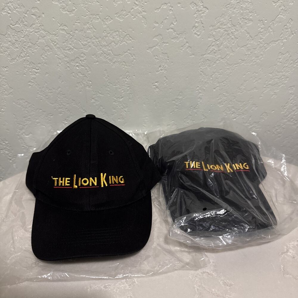 Two Disney LION KING VIP Hat Embroidered Baseball Cap w/Adjustable Strap NEW